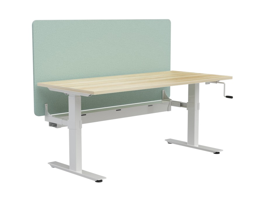 Agile Winder Height Adj Workstation - with Radius 18 Divider
